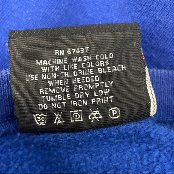 Vintage Polo Jeans Co Ralph Lauren blue flag sweatshirt small - Picture 5 of 8